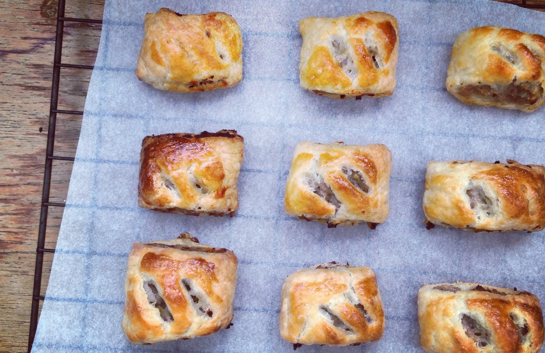 Sausage Rolls with apple & lemon