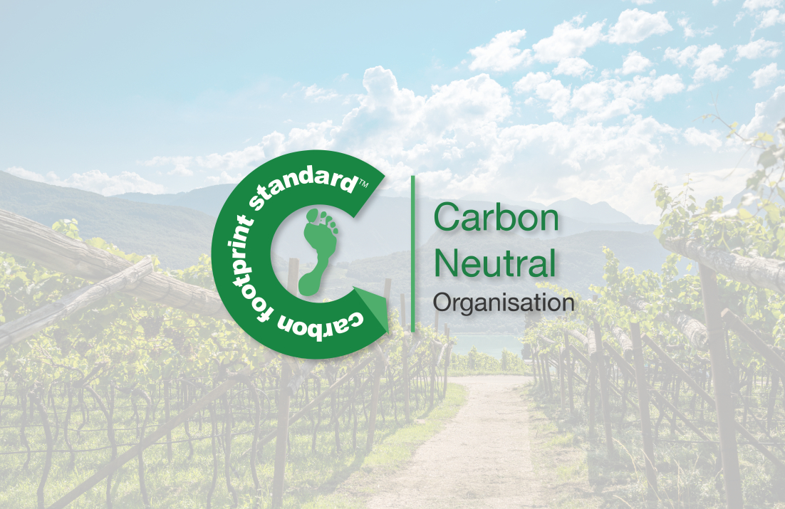 Carbon Neutral Logo on Vineyard Image