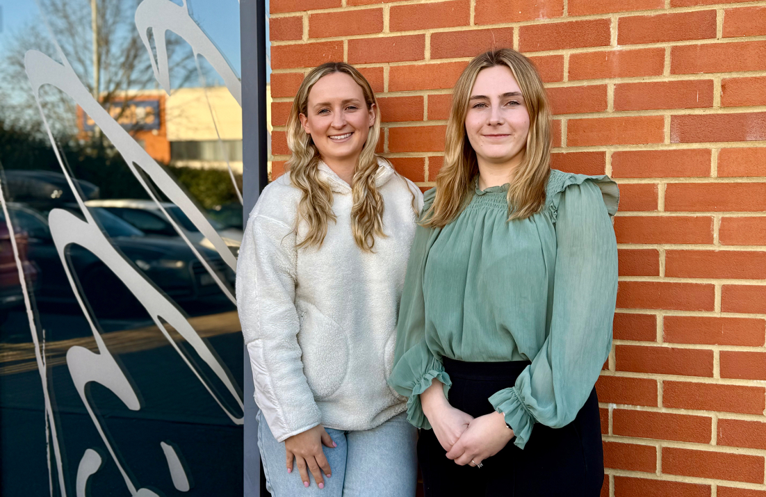 Holly Ellis-Lake and Molly Newport outside Ellis Wines offices