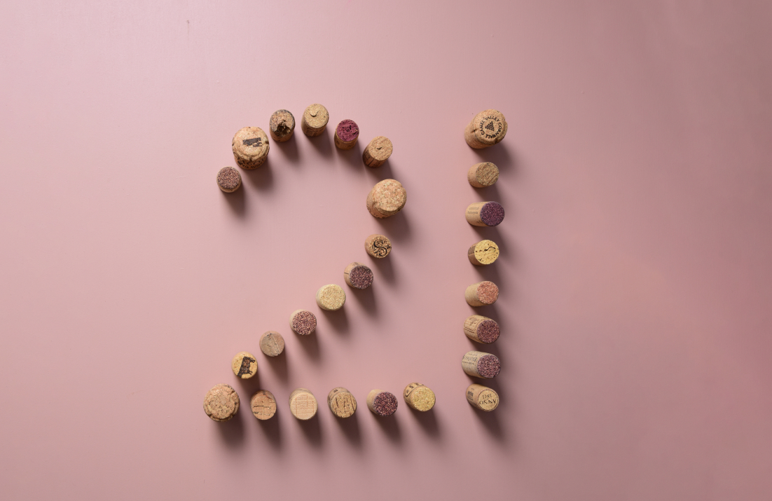 21 made out of corks