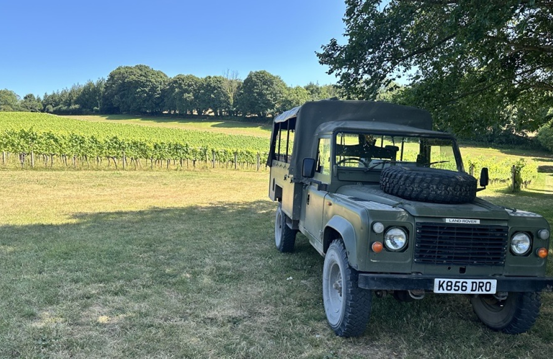 Jeep at Sandridge Barton