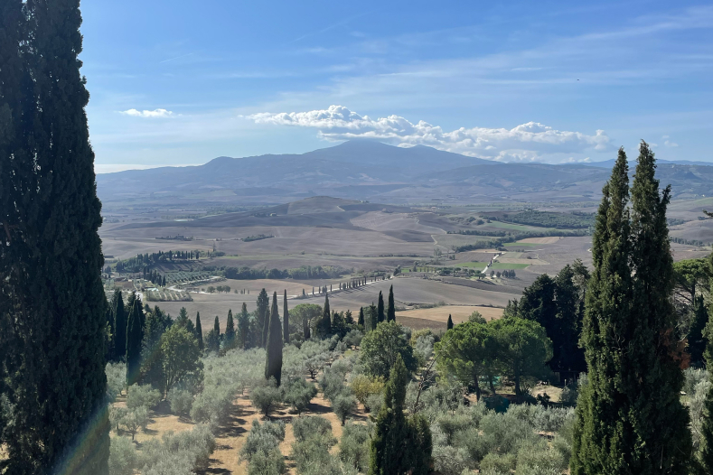 Long-reaching views from hilltop town, Pienza