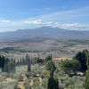 Long-reaching views from hilltop town, Pienza