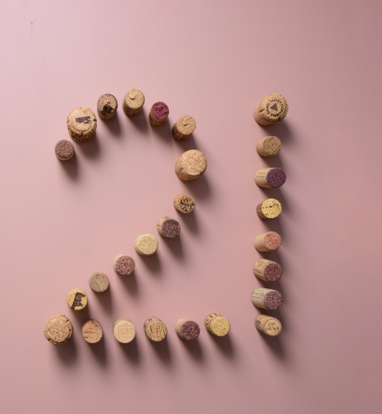 21 made out of corks