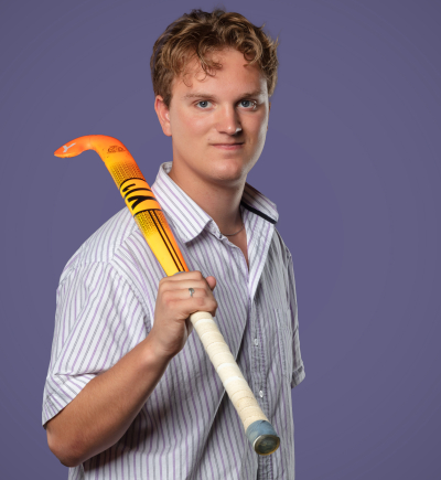 Ben with Hockey Stick 